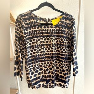 Anthropologie Maeve Animal print Leopard shirt